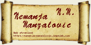 Nemanja Manzalović vizit kartica